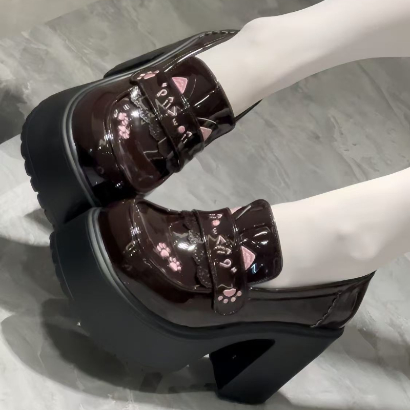 Women Shoes Jd - Sweet Heart-Shaped Buckle Lolita High Heels