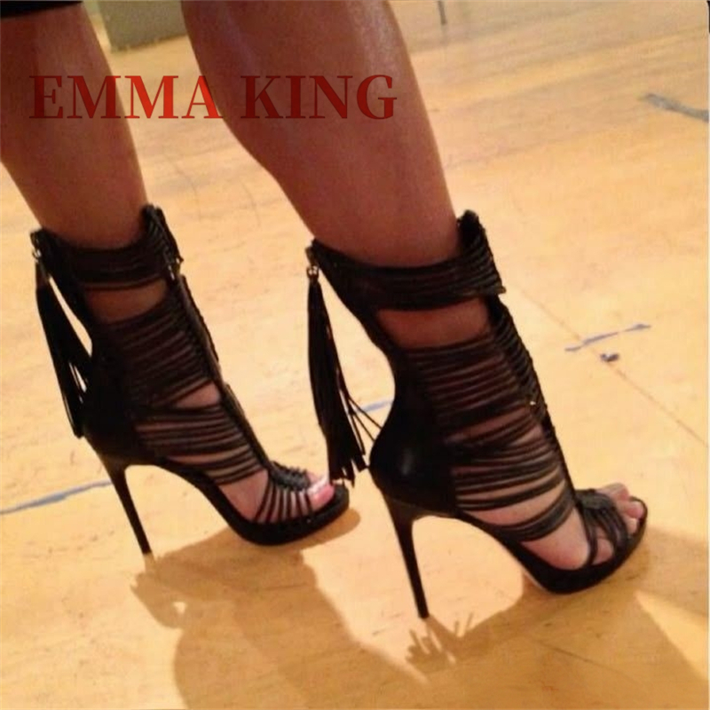 Gladiator Sandal Women - Women Open Toe Straps Ankle Wrap