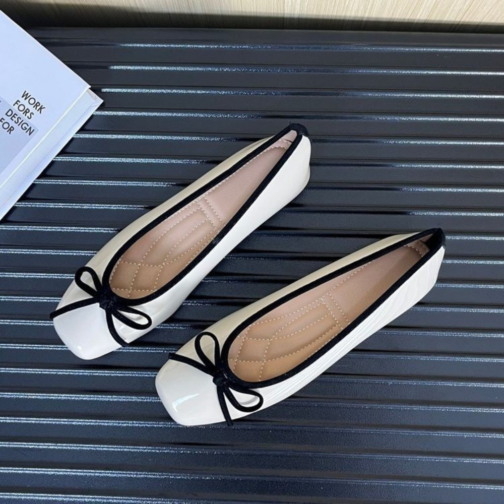 Women'S Shoes Everyday - Women Nude Pink Patent Leather Ballet