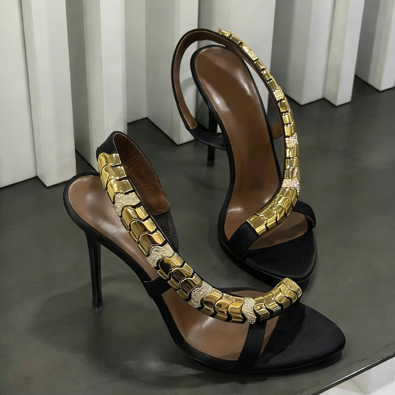 Luxury Rhinestones Sequined Sa - Gladiator Sandal Women avaliação e preço