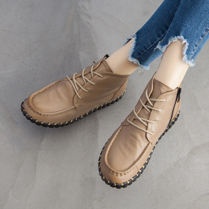 Real Leather Boots Women's Aut - Women'S Shoes Water Resistant avaliação e preço