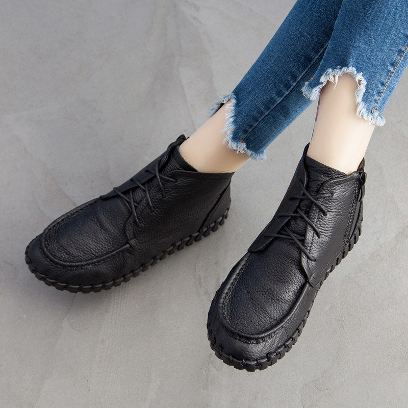 Real Leather Boots Women's Aut - Women'S Shoes Water Resistant avaliação e preço