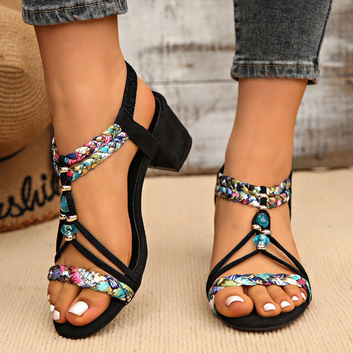 Plus Size 42 Bohemian Beaded S - Gladiator Sandal Women avaliação e preço