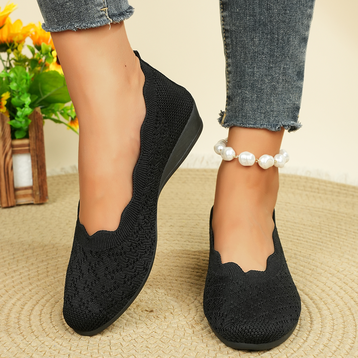 Women's Breathable Knit Flats  - Women'S Shoes Everyday avaliação e preço