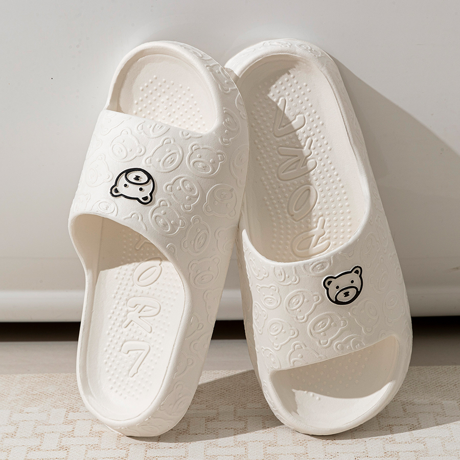 Printting Cute Bear Women Slip - Women'S Shoes For Neuropathy avaliação e preço