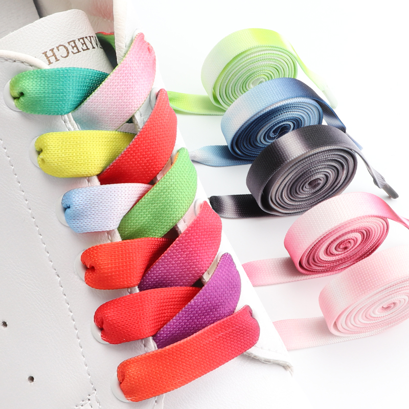 Rainbow Gradient Flat Shoelace - Women Shoes Mk avaliação e preço