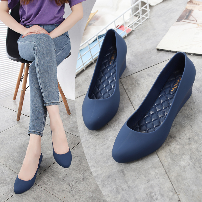 Resillee Women Navy Blue Wedge - Women'S Shoes Water Resistant avaliação e preço