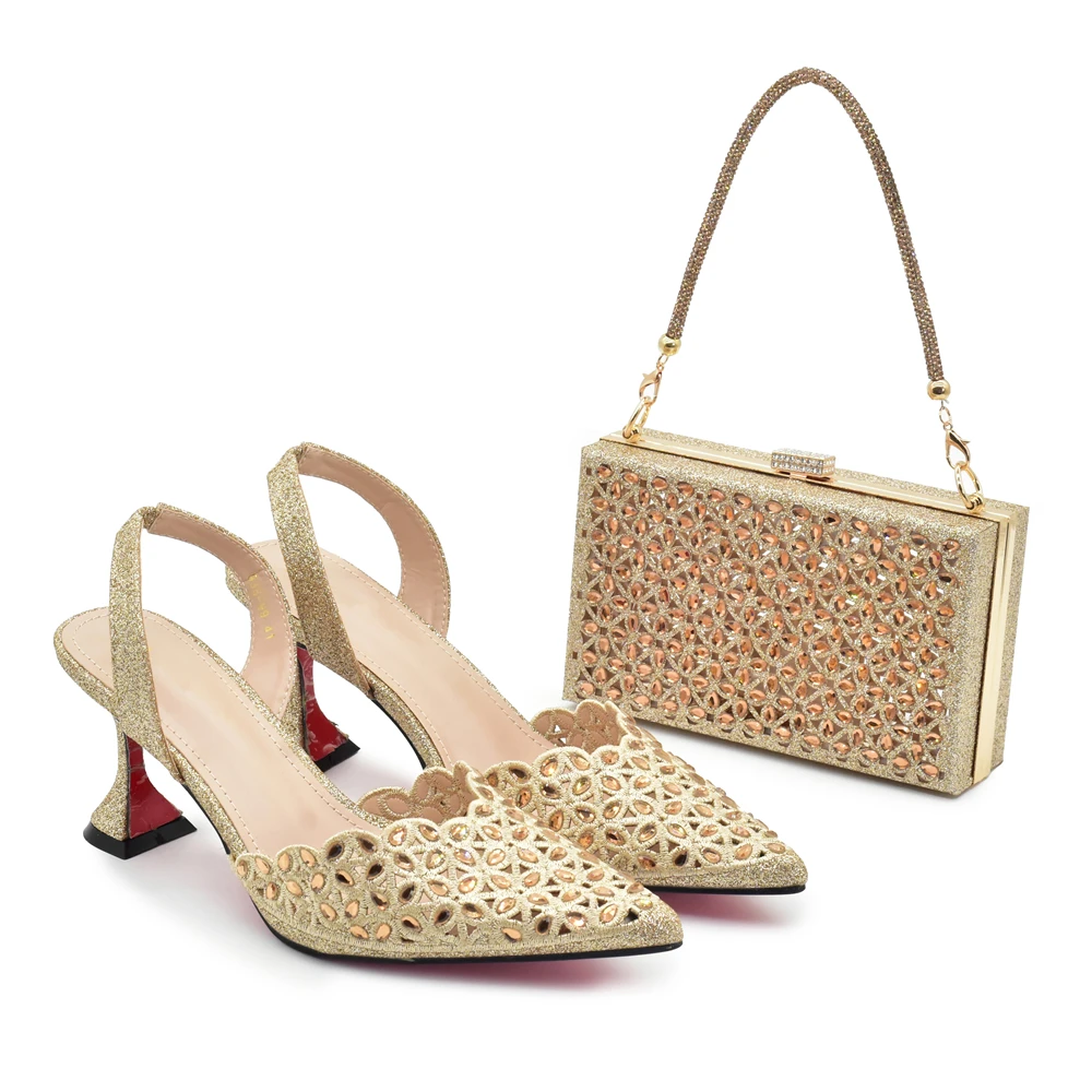Silver Color Shoes and Bag for - Women'S Heels avaliação e preço
