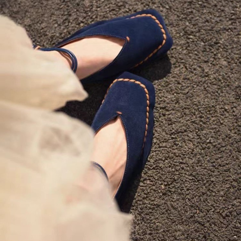 Retro Square-toe Shallow-mouth - Women'S Heels avaliação e preço