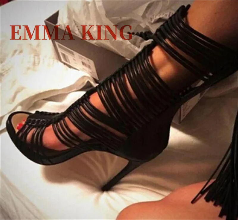 Women Open Toe Straps Ankle Wr - Gladiator Sandal Women avaliação e preço