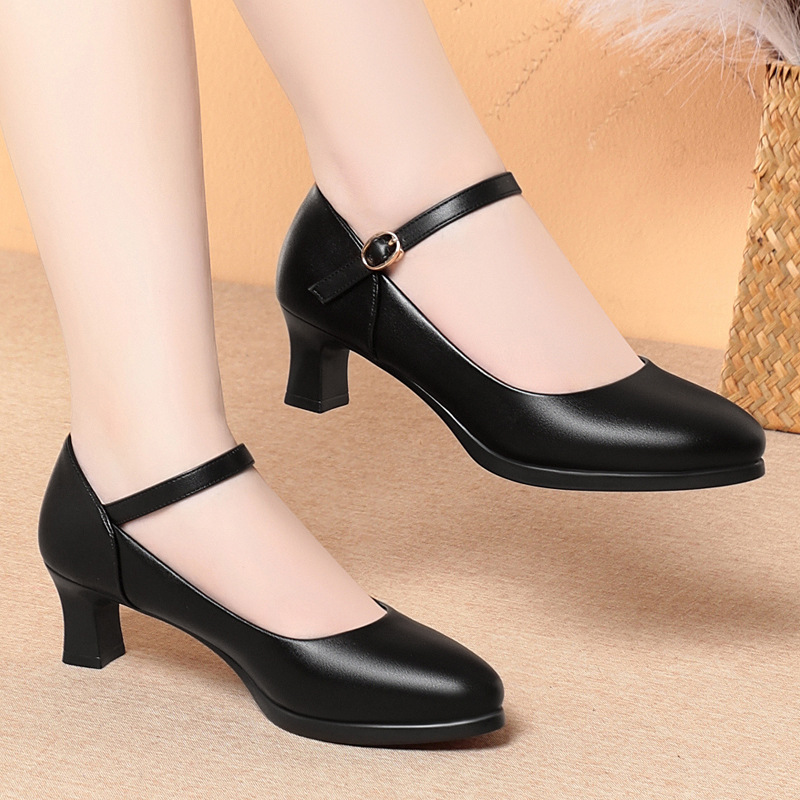 5cm Heels Flight Attendant Wor - Women'S Shoes For Work avaliação e preço
