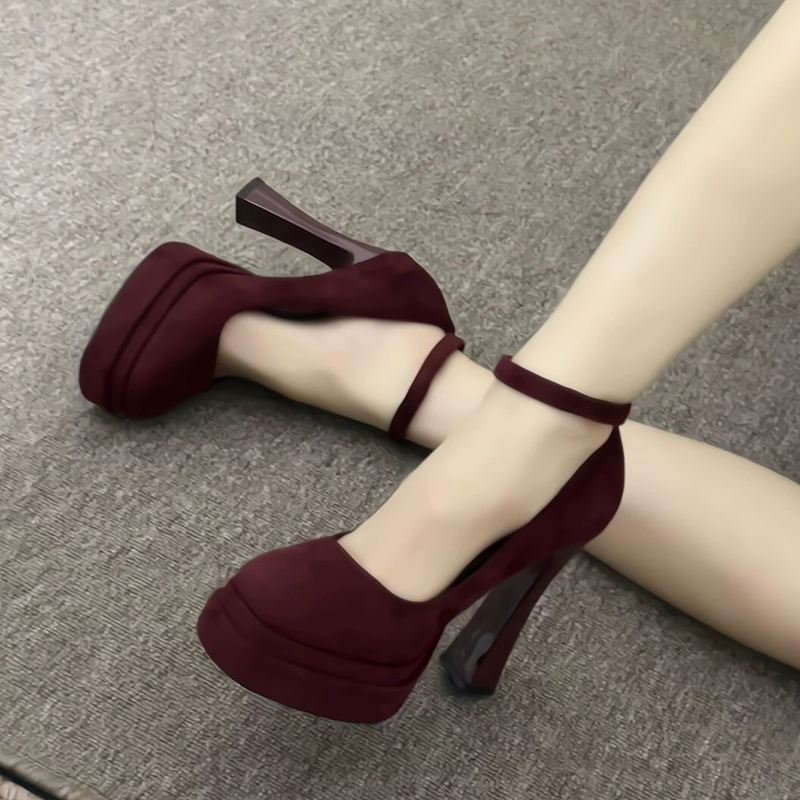 Spring Women Pumps Thick High  - Women Shoes Jd avaliação e preço
