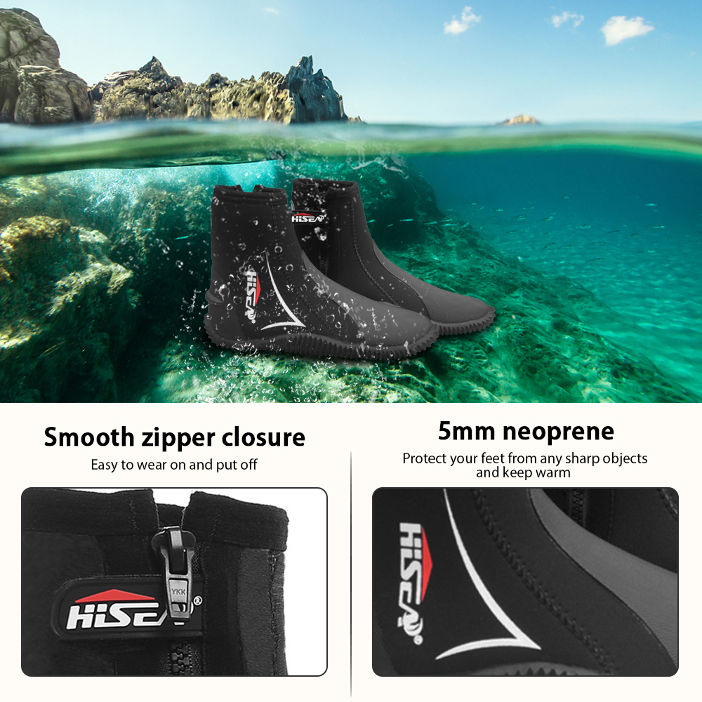 5mm Neoprene Dive Boots Wetsui - Women'S Shoes For Neuropathy avaliação e preço