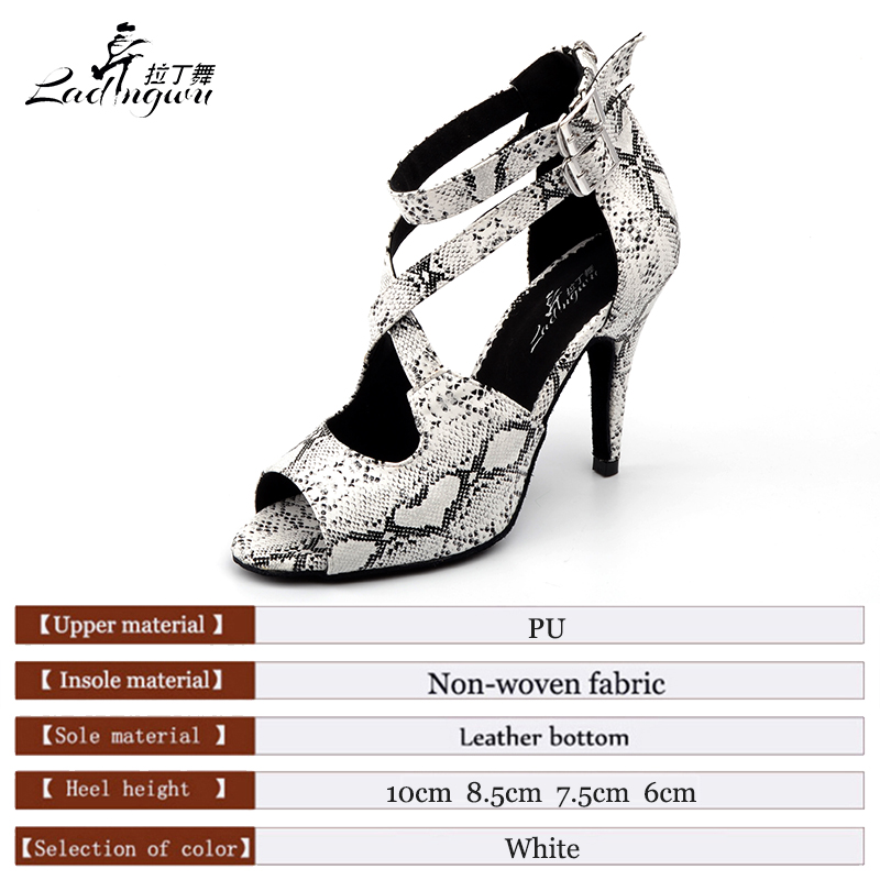 Ladingwu New White Snake textu - Women'S Shoes Z avaliação e preço