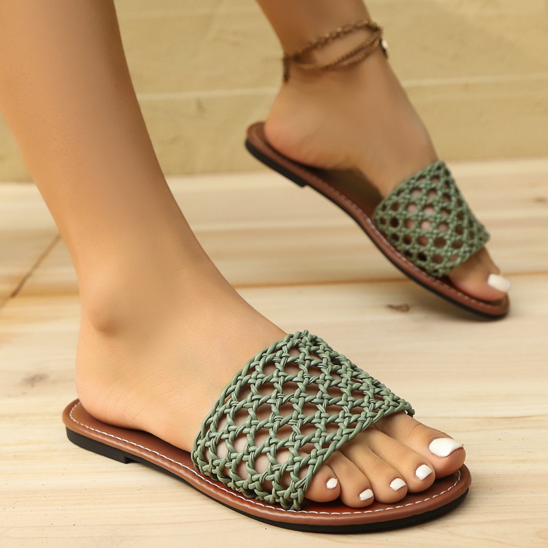Women's Fashion Weaved Slipper - Women Shoes Mk avaliação e preço