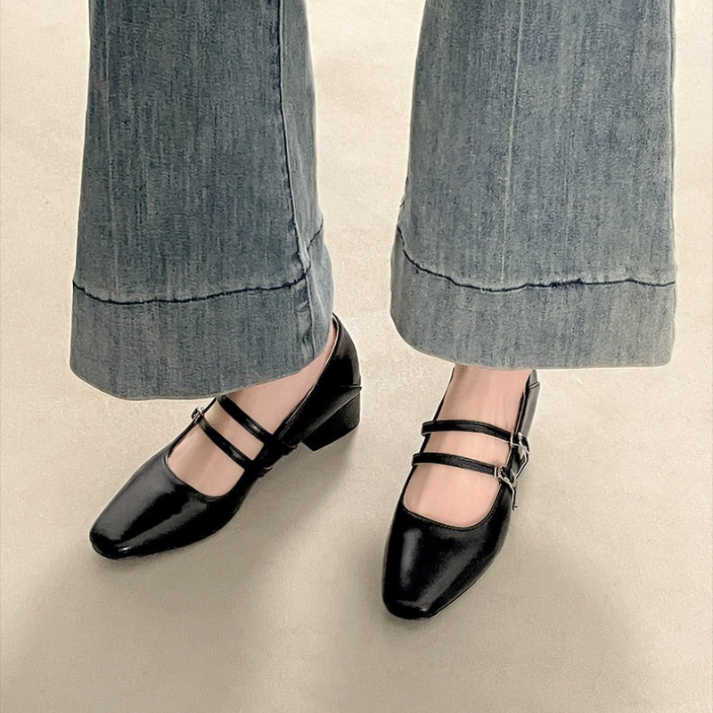 Square Toe Low Heel Women Silv - Women'S Shoes Everyday avaliação e preço
