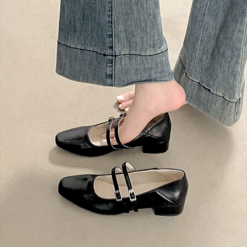 Square Toe Low Heel Women Silv - Women'S Shoes Everyday avaliação e preço