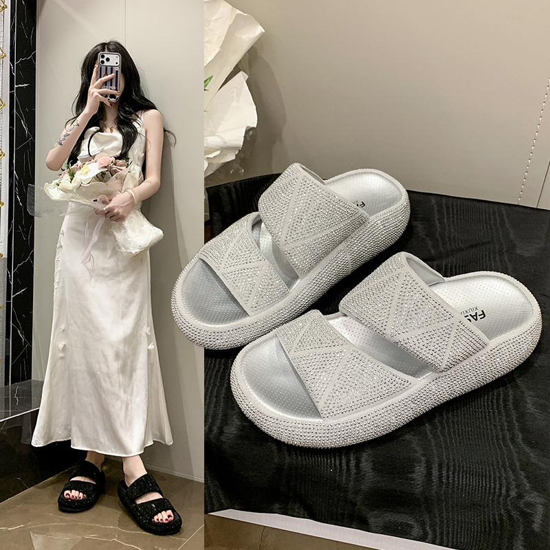 Heeled Open-toe Water Bead Ext - Women'S Shoes Water Resistant avaliação e preço