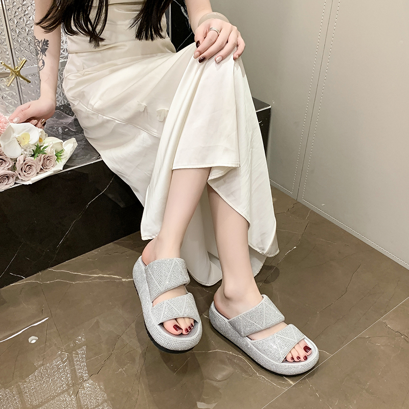 Heeled Open-toe Water Bead Ext - Women'S Shoes Water Resistant avaliação e preço