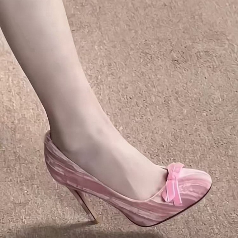 2026 New  Bowknot Suede Stilet - Women Shoes Jd avaliação e preço