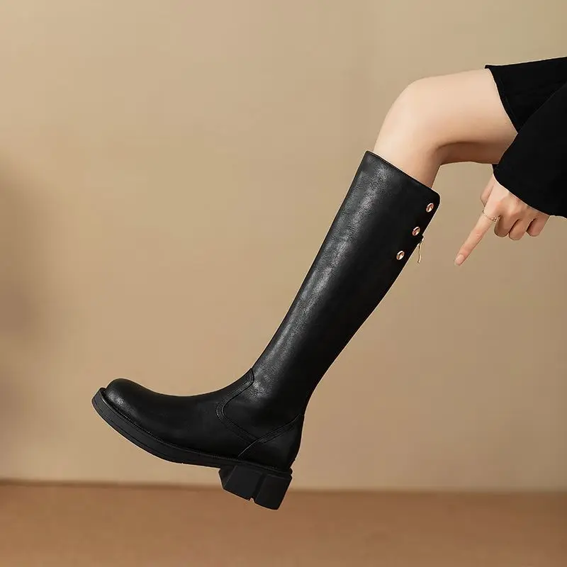 Autumn Winter Middle Heel Ladi - Women'S Shoes For Work avaliação e preço