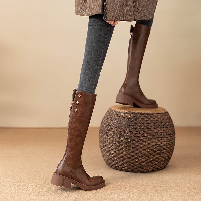 Autumn Winter Middle Heel Ladi - Women'S Shoes For Work avaliação e preço
